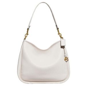 Coach Cary Soft Pebble Leather Shoulder Bag Brass/Chalk CC435